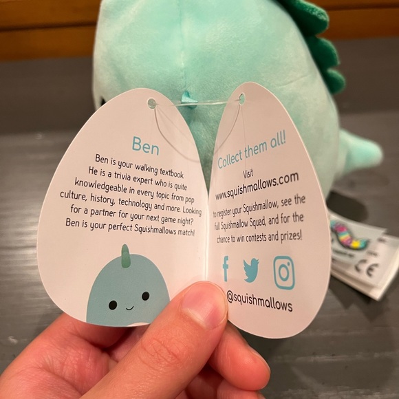 5" Squishmallow Ben the Dino with tags - Picture 5 of 6